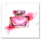 Designart - Bottle Of Perfume In Pink Watercolor - Modern Canvas Wall Art Print